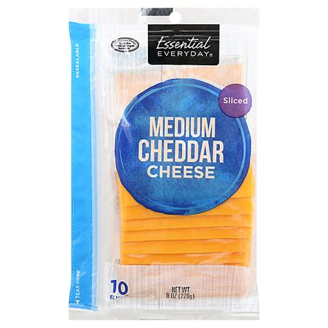 How does Medium Cheddar Sliced fit into your Daily Goals - calories, carbs, nutrition