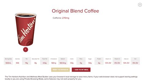How does Medium Coffee 2 Milk 1 Sugar fit into your Daily Goals - calories, carbs, nutrition