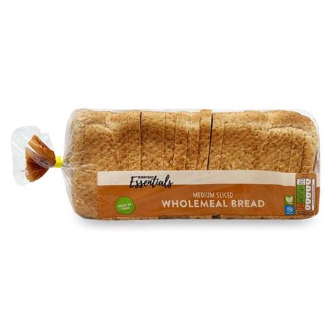 How does Medium Sliced Wholemeal Bread fit into your Daily Goals - calories, carbs, nutrition