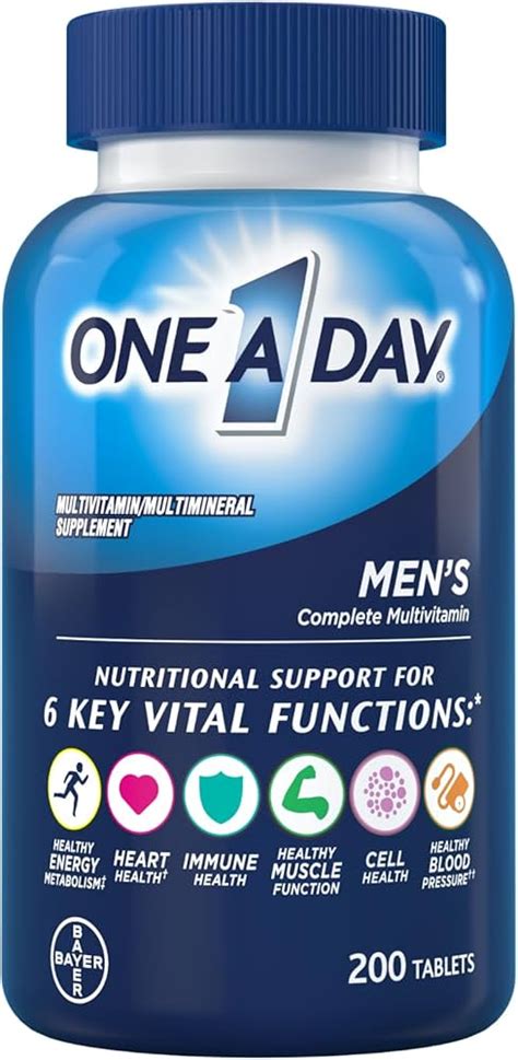 How does Men's One A Day Multivitamin fit into your Daily Goals - calories, carbs, nutrition