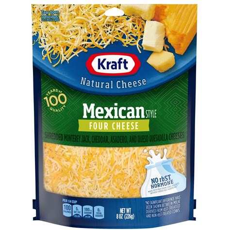 How does Mexican Style Four Cheese Blend fit into your Daily Goals - calories, carbs, nutrition