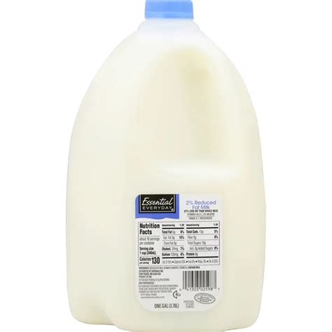 How does Milk 2% Reduced Fat fit into your Daily Goals - calories, carbs, nutrition