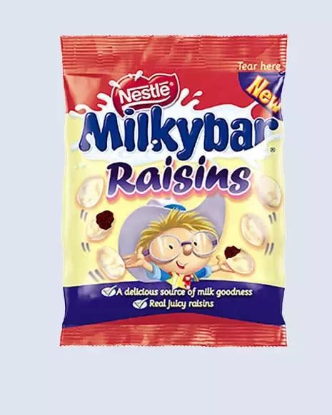 How does Milkybar - Raisin & Biscuit fit into your Daily Goals - calories, carbs, nutrition