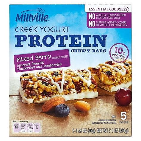 How does Mixed Berry Chewy Bar fit into your Daily Goals - calories, carbs, nutrition