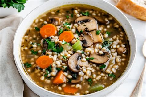 How does Mushroom Barley Soup fit into your Daily Goals - calories, carbs, nutrition