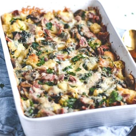 How does Mushroom Cheese Strata fit into your Daily Goals - calories, carbs, nutrition