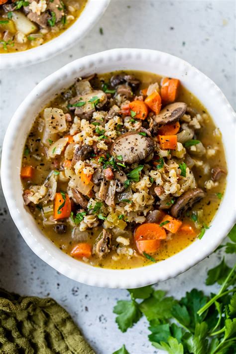 How does Mushroom Farro Soup fit into your Daily Goals - calories, carbs, nutrition