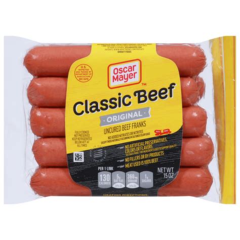 How does OSCAR MAYER, Wieners (beef franks) fit into your Daily Goals - calories, carbs, nutrition