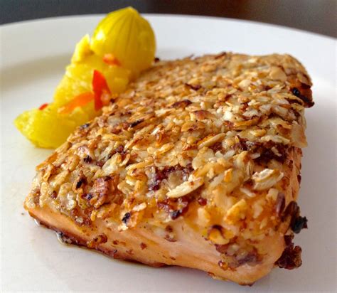 How does Oat Encrusted Salmon with BBQ Glaze fit into your Daily Goals - calories, carbs, nutrition