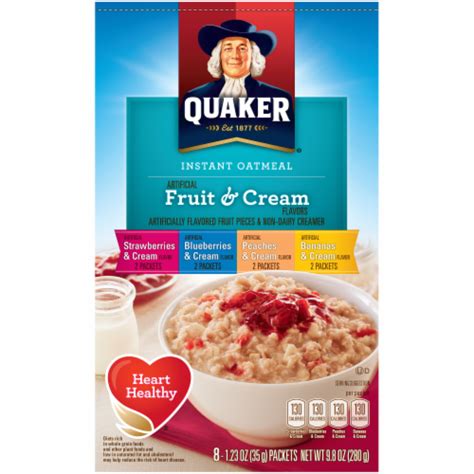 How does Oatmeal Fruit and Cream fit into your Daily Goals - calories, carbs, nutrition