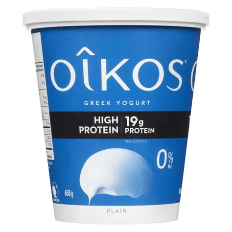 How does Oikos Greek Yogurt 0% fit into your Daily Goals - calories, carbs, nutrition