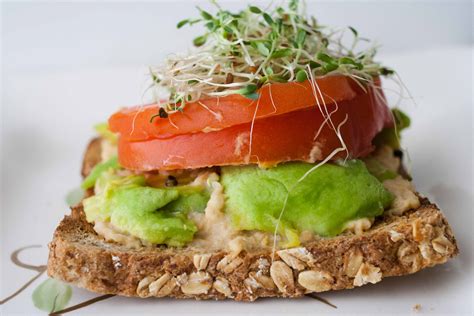 How does Open-Faced Hummus Sandwich fit into your Daily Goals - calories, carbs, nutrition