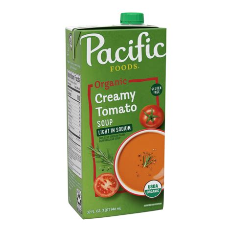 How does Organic Cream of Tomato - Light in Sodium fit into your Daily Goals - calories, carbs, nutrition