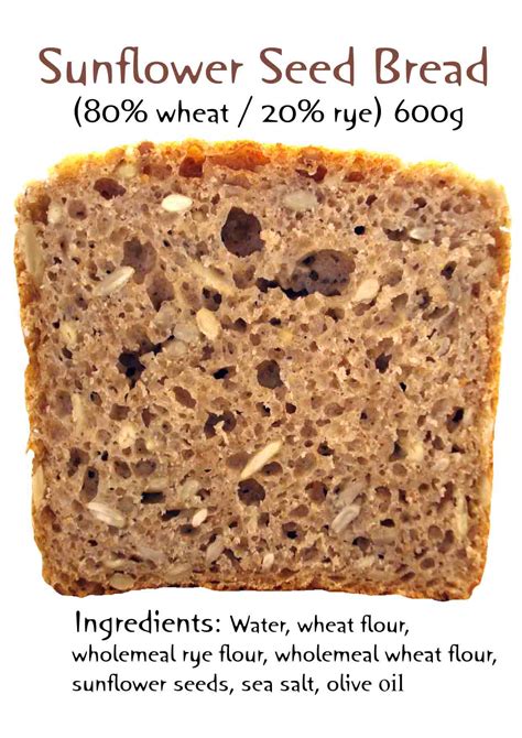 How does Organic Sunflower Seed Bread fit into your Daily Goals - calories, carbs, nutrition