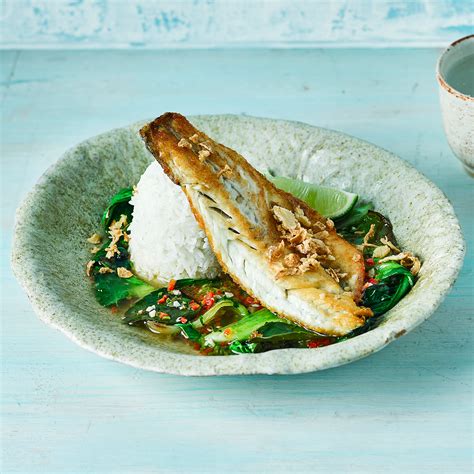 How does Oven Baked Seabass with Rice and a Coconut, Lime & Ginger Sauce fit into your Daily Goals - calories, carbs, nutrition