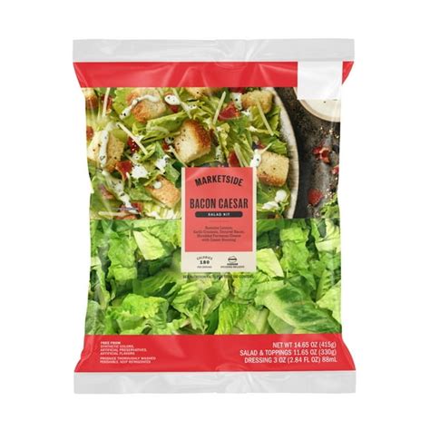 How does Packaged Salads - Bacon Lettuce Toss Kit fit into your Daily Goals - calories, carbs, nutrition