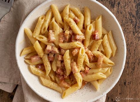 How does Pasta Penne Carbonara Vegan fit into your Daily Goals - calories, carbs, nutrition