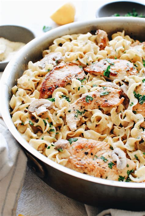 How does Pasta w/Mushroom Sauce/Chicken fit into your Daily Goals - calories, carbs, nutrition