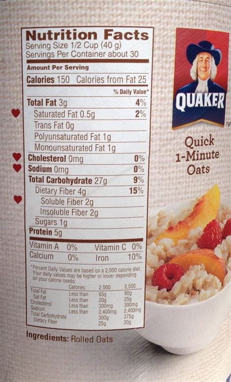 How does Peach-N-Pecan Oatmeal fit into your Daily Goals - calories, carbs, nutrition