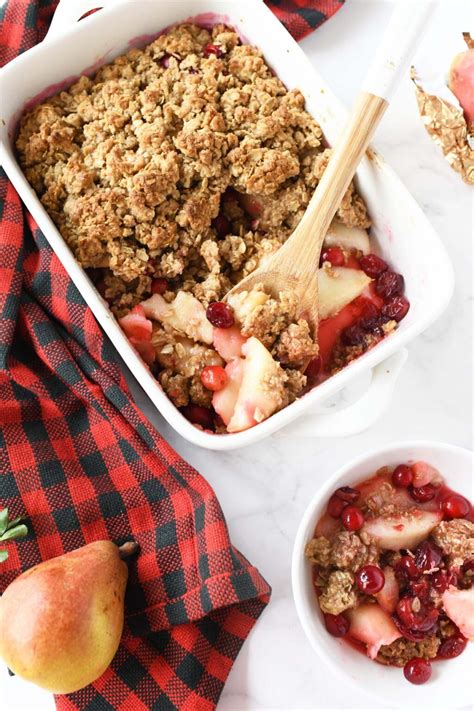 How does Pear Cranberry Crumble, Vegetarian fit into your Daily Goals - calories, carbs, nutrition