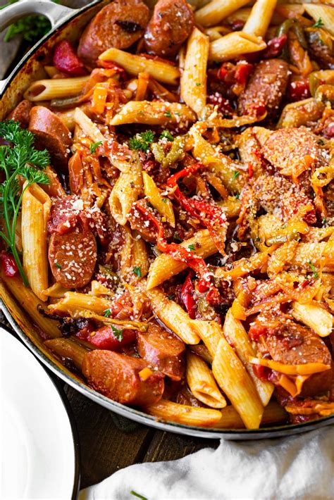 How does Penne with Sausage Peppers Onions fit into your Daily Goals - calories, carbs, nutrition