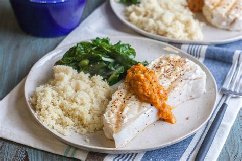 How does Peppered Halibut Steaks fit into your Daily Goals - calories, carbs, nutrition