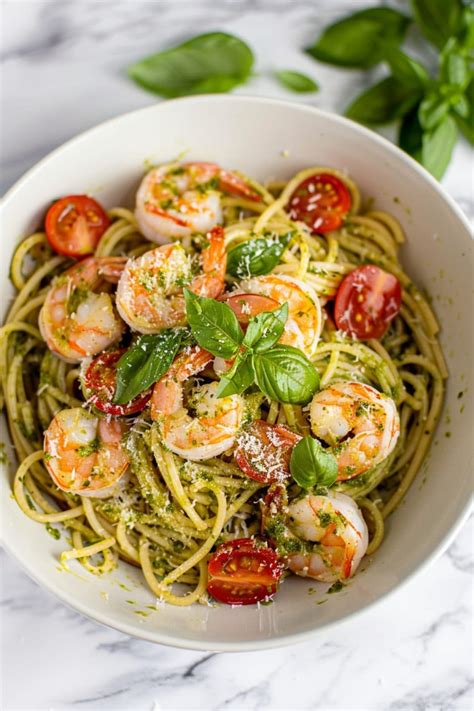 How does Pesto Shrimp Pasta Bake fit into your Daily Goals - calories, carbs, nutrition