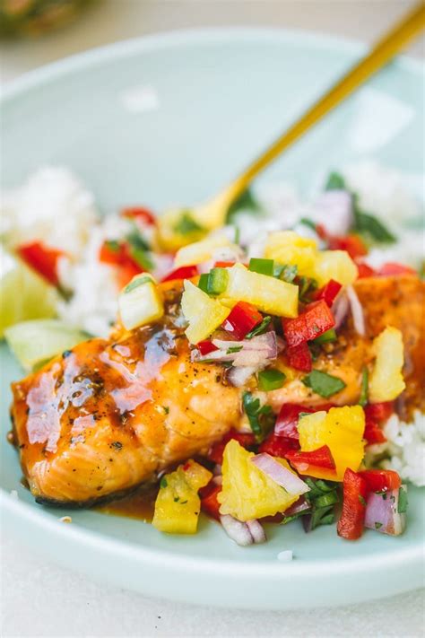 How does Pineapple Ginger and Lime Glazed Salmon fit into your Daily Goals - calories, carbs, nutrition