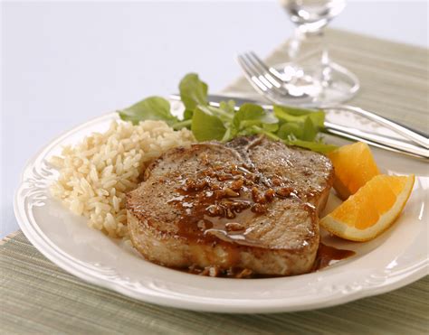 How does Pork Chop with Orange Mustard Sauce (1225.0) fit into your Daily Goals - calories, carbs, nutrition