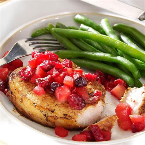 How does Pork Chops with Apples, Cranberry Rice Green Beans fit into your Daily Goals - calories, carbs, nutrition