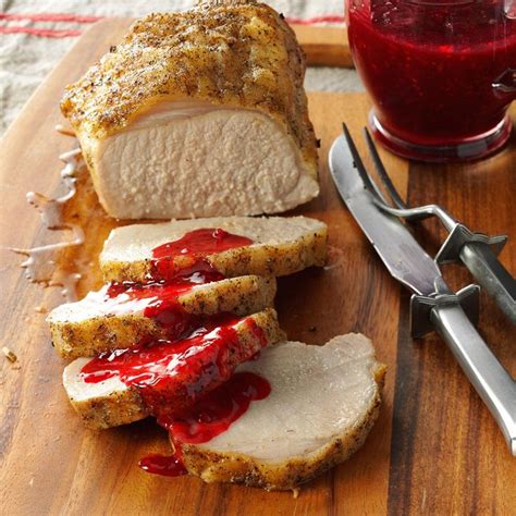 How does Pork Loin Roasted Raspberry Sauce fit into your Daily Goals - calories, carbs, nutrition