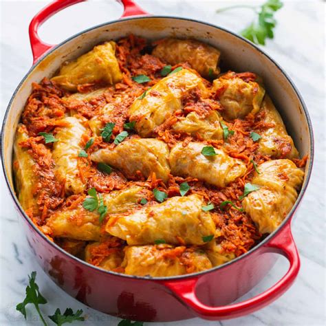 How does Pork Stuffed Cabbage Rolls and Smashed Potatoes with Aromatic Herbs fit into your Daily Goals - calories, carbs, nutrition