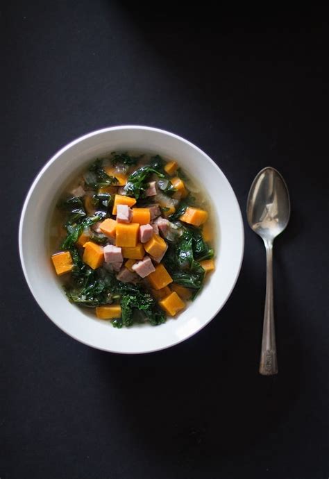 How does Potato, Ham, Kale and Mushroom Soup fit into your Daily Goals - calories, carbs, nutrition