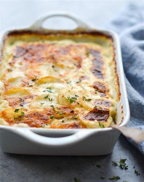 How does Potatoes, au gratin, home-prepared from recipe using butter fit into your Daily Goals - calories, carbs, nutrition