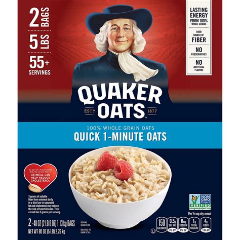 How does Quick One Minute Oatmeal fit into your Daily Goals - calories, carbs, nutrition