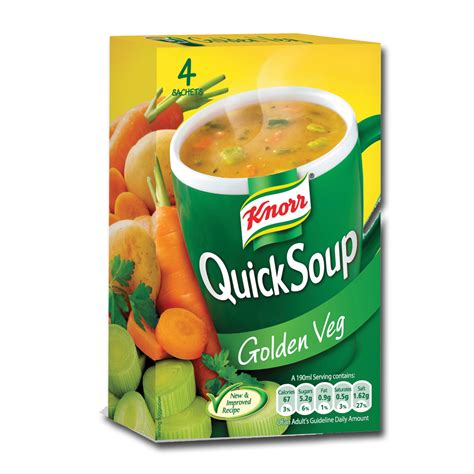 How does Quick Soup Golden Veg1 fit into your Daily Goals - calories, carbs, nutrition