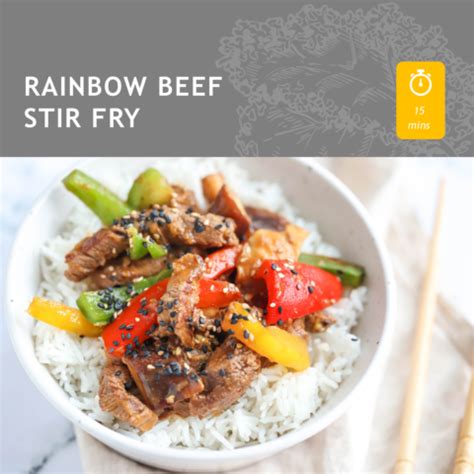 How does Rainbow Beef Stir Fry fit into your Daily Goals - calories, carbs, nutrition