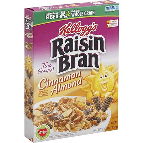 How does Raisin Bran Cinnamon Almond Cereal fit into your Daily Goals - calories, carbs, nutrition