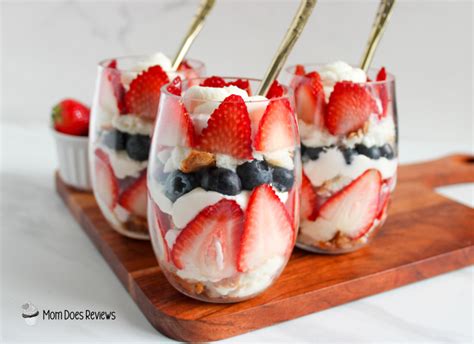 How does Red, White and Blueberries Parfait fit into your Daily Goals - calories, carbs, nutrition