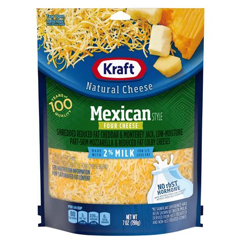 How does Reduced Fat Mexican Style Shredded Cheese fit into your Daily Goals - calories, carbs, nutrition