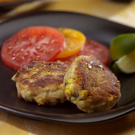 How does Roasted Corn Crab Cakes with Poblano Cream Sauce fit into your Daily Goals - calories, carbs, nutrition