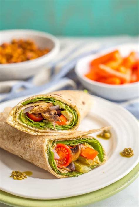 How does Roasted Vegetable Pesto Wrap fit into your Daily Goals - calories, carbs, nutrition