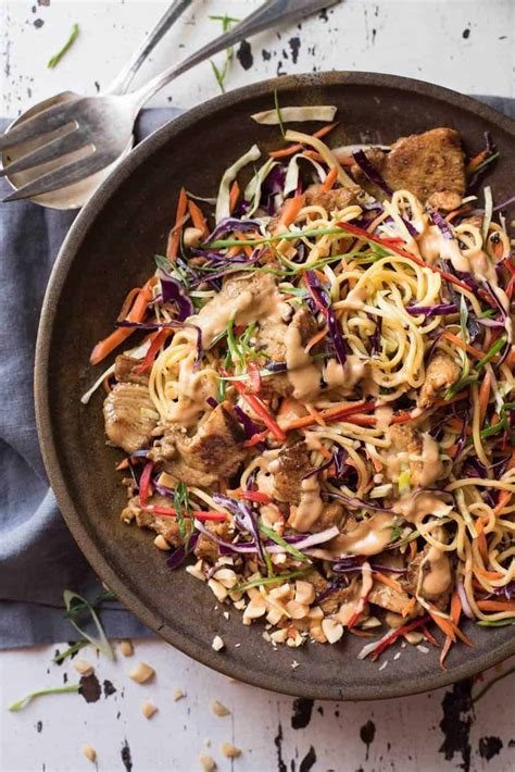 How does Salad Entree Chicken Satay Peanut Noodle fit into your Daily Goals - calories, carbs, nutrition