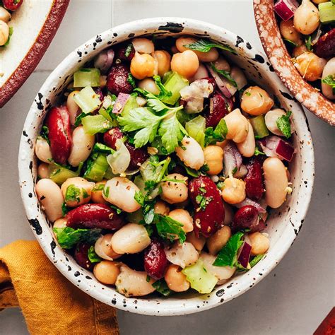 How does Salad Three Bean 1/2 Cup fit into your Daily Goals - calories, carbs, nutrition