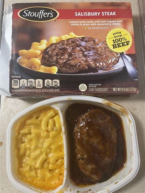 How does Salisbury Steak with Mac & Cheese fit into your Daily Goals - calories, carbs, nutrition