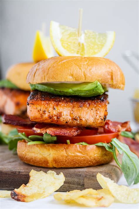 How does Salmon BLT with Peppered Candy Bacon fit into your Daily Goals - calories, carbs, nutrition