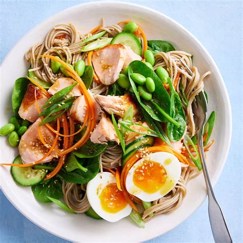 How does Salmon Soba Noodle Salad fit into your Daily Goals - calories, carbs, nutrition