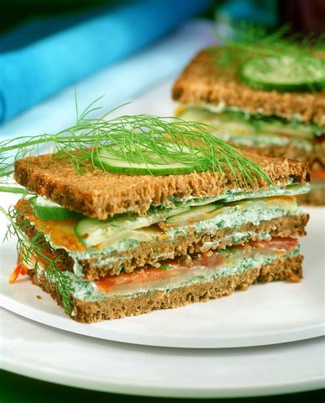 How does Salmon and Cucumber Sandwich fit into your Daily Goals - calories, carbs, nutrition