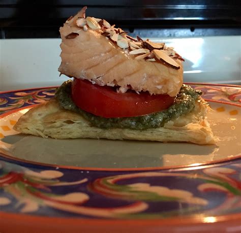 How does Salmon with Puff Pastry and Pesto fit into your Daily Goals - calories, carbs, nutrition