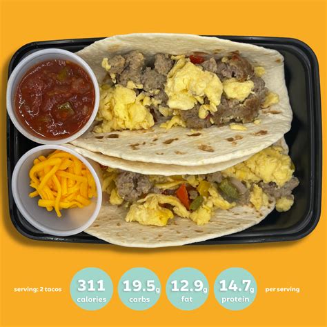 How does Sand Brkf Taco Sausage Egg & Cheese fit into your Daily Goals - calories, carbs, nutrition